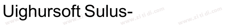 Uighursoft Sulus字体转换